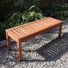 Slatted Top Backless Bench