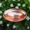 Polished Copper Birdbath with Rail Mount Bracket