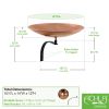 Polished Copper Birdbath with Wall Mount Bracket