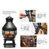 Black Rustic Iron Wood Burning Chiminea