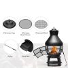 Black Rustic Iron Wood Burning Chiminea