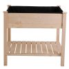 Square Fir Wooden Raised Garden Planter Box