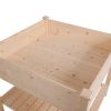 Square Fir Wooden Raised Garden Planter Box