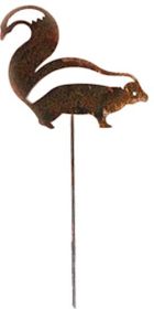 Skunk Rusted Garden Stake