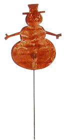 Snowman Rusted Garden Stake