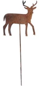 Deer Rusted Garden Stake