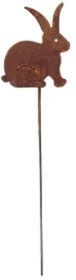 Bunny Rusted Garden Stake