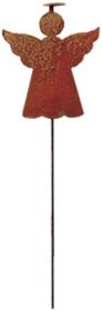 Angel With Halo Rusted Garden Stake