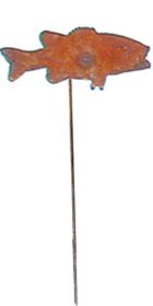 Fish Rusted Garden Stake