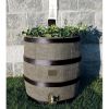 2-in-1 Oak Rain Barrel & Planter