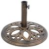 Round Umbrella Stand Base in Cast Iron with Bronze Finish