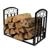 Black Metal Firewood Rack