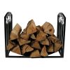 Black Metal Firewood Rack