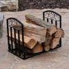 Black Metal Firewood Rack