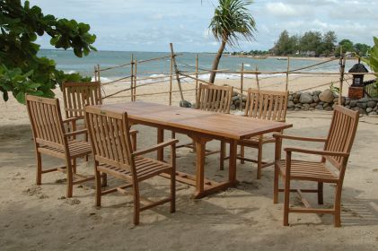 Dining Set With Extendable Table & Arm Chairs