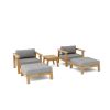 Palermo Conversation with Foot Rest Deep Seating Set