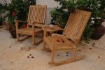 Del-Amo Bahama Rocking Arm Chairs with Folding Round Side Table