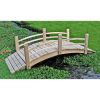 Cedar Wood Garden Bridge with Railings