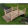 Cedar Wood Garden Bridge with Railings