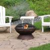 Copper Chalice Steel Fire Pit with Spark Screen