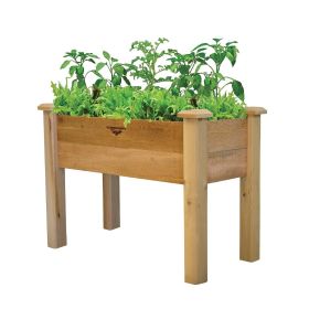 Raised Garden Bed Planter Box in Solid Cedar Wood with Natural Finish