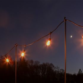 O-Hook Railing Poles for String Lights