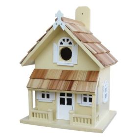 Yellow Victorian Cottage Birdhouse