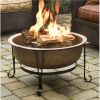 Hammered Copper Fire Pit with Stand and Spark Screen