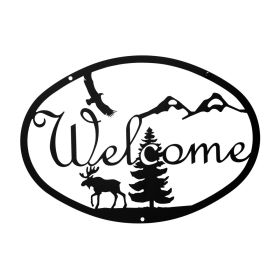 Moose & Eagle Welcome Sign