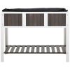 White Wooden 2-Level Elevated Raised Garden Planter Bed