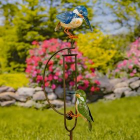 Tiki & Tiko: Metal Dual Hummingbird Rocking Stake