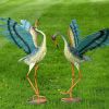 Set of 2 Small Iron Dancing Cranes