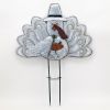 Large Galvanized Turkey Flat Garden Stake