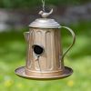 Set of 6 Assorted Style Antique Copper Finish Teapot Birdhouses