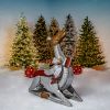 Large Galvanized Reindeer with Bows and Bells