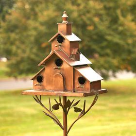 "Dublin" Church Style Large Iron Birdhouse Stake