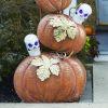 Large "Happy Halloween" Arch with Pumpkins and Skulls