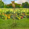 "Weston" Solar Flying Owl Rocking Stake with Light-Up Eyes