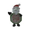 Galvanized Iron Christmas Crossing Guard Sign Decorations