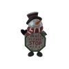 Galvanized Iron Christmas Crossing Guard Sign Decorations