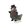 Galvanized Iron Christmas Crossing Guard Sign Decorations