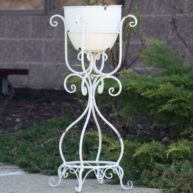 Iron Flower Pot and Stand