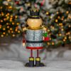 "Nikolai" the Metal Nutcracker Holding Gifts