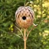 Pinecone Shaped Copper Birdhouse Stake