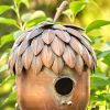 Acorn Shaped Copper Birdhouse Stake