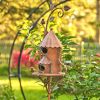 Two Story Farmhouse Copper Color Birdhouse Stake