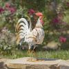 Multi-colored Assorted Painted Iron Rooster Figurines