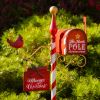 Christmas Mailbox with Hanging Sign & Cardinal