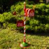 Christmas Mailbox with Hanging Sign & Cardinal