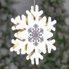 Set of 3 Assorted Hanging Iron Snowflakes with LED Backlights